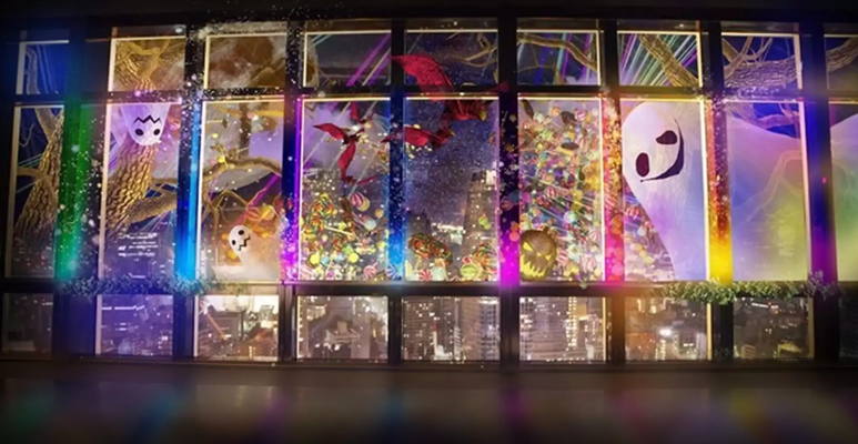 TOKYO TOWER CITY LIGHT FANTASIA ハロウィン仕様のプロジェクションマッピング
